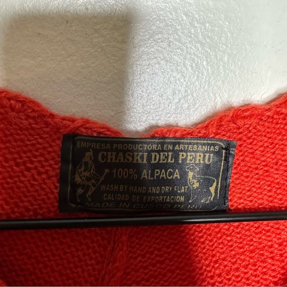 Chaski Del Peru 100% Alpaca Wool Poncho - Picture 2 of 4